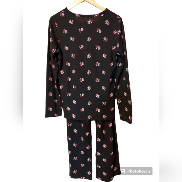 Croft & Barrow PJ Set Black with Cardinals Women's Size Small NWT - Picture 2 of 8